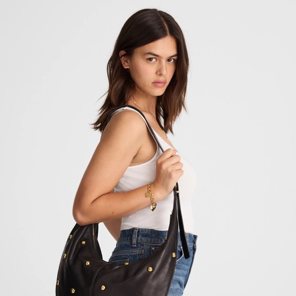 Madewell Brown Studded Hobo Bag - Picture 4 of 4